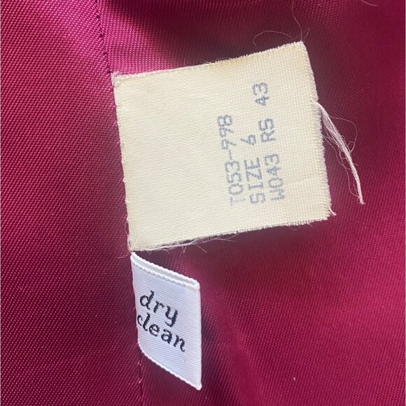 Womens Fuchsia Single-Button Blazer Sz 6 100% Virgin Wool Warm Cozy Office - Picture 6 of 8